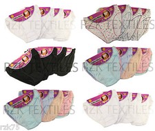 6 Pack Ladies Mini Bikini Briefs High Leg, 100% Cotton,  10-12, 14-16, 18-20