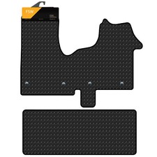 For Vauxhall Vivaro Crew Cab 2014-2019 Tailored 3mm HD Rubber Van Floor Mats