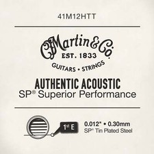 Martin 12 (.012") Authentic Acoustic Tin Plated Plain Steel Single String