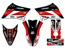 2010-2025 KLX 110 RICOCHET Black Senge Graphics Kit Compatible with Kawasaki