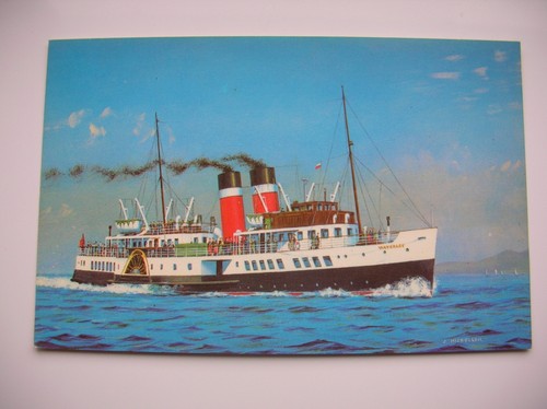 Clyde paddle steamer postcard - clyde,