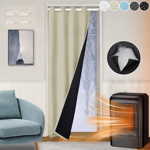 Windproof door curtains eyelet - door,