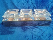 MIRRORED DESIGNER TRIPLE CANDLE /TEA LIGHT HOLDER BY JULIEN MCDONALD. 