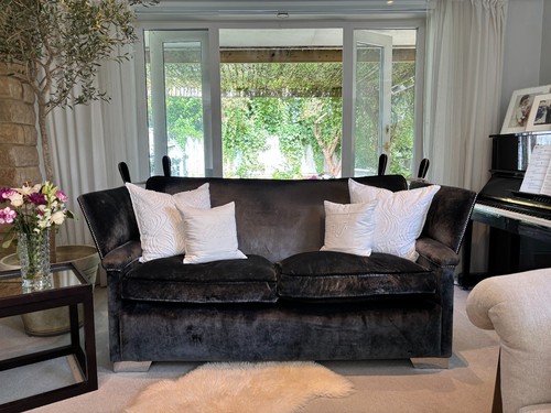 Vintage black and grey - , velvet
