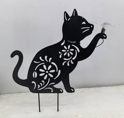 Cat design solar stake light - cat,