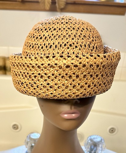 Braided raffia cloche - braided,