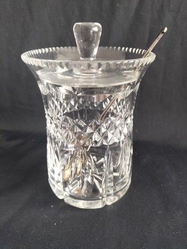 Vintage cut glass preserve - cut, pot