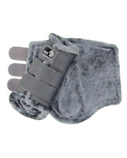 Grey Suede Brushing Boots Fleece Tendon Protection Dressage pony cob full Xlarge