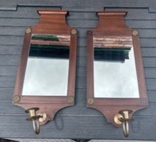 Pair mahogany veneered - pair, of