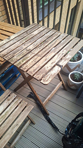 Folding wood balcony - wood, bistro