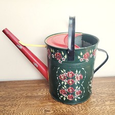 Hand Painted Barge ware Canal Art Watering Can Floral decoration.