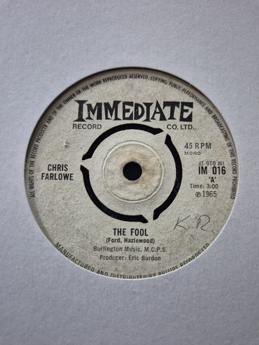 Chris farlowe vinyl - x, 7'