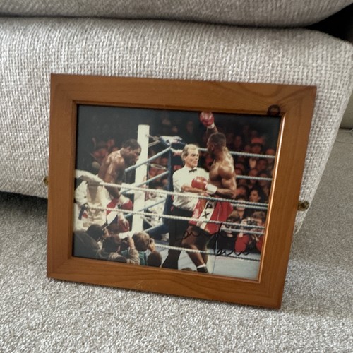 Lennox lewis signed - red, mini