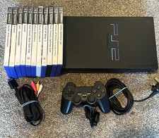 Sony PlayStation 2 PS2 Console With Controller +  11 Games Bundle Joblot Tested