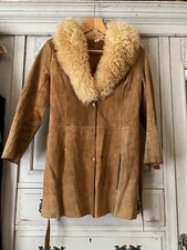 Vintage 1960s 70s Afghan Coat Jacket Mod Hippy Beatnik Penny Lane - UK 10 / 12