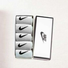 Nike Socks 5 Pairs Pack Mid-Tub 85% Cotton Socks Boxed Unisex