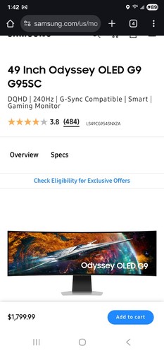 Odyssey oled g9 - 49",