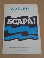 Edward Woodward -  Scapa! - 1962 Adelphi Theatre, London Programme