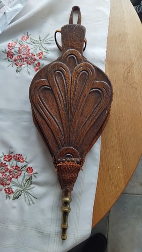 Antique fire bellows - antique, hand