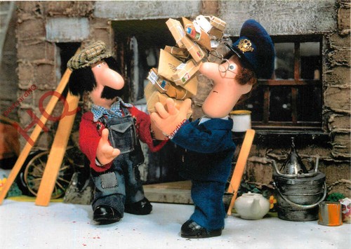Picture postcard postman - picture, postcard:;postman