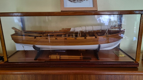 Wooden sailing ship - wooden, with