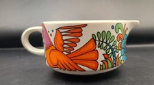 Vintage Retro VILLEROY & BOCH ACAPULCO Milk Jug 70s Flowers & Birds (Look Inside