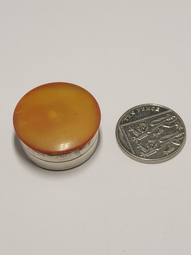 Antique pill pot - pill, sterling