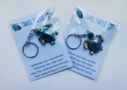 Handmade resin travel turtle - handmade,