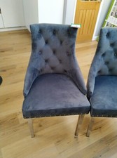 Dining chairs, velvet,  2