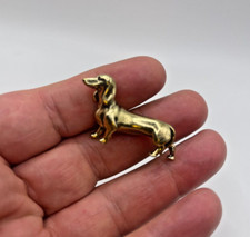 Small Brass Dachshund Sausage