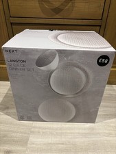 Next Langton 12 Piece Dinner Set. Dinner Plates Side Plates And Bowls Brand New