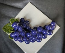 Vtg Mural Ceramic Grape Bunch