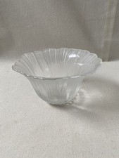 Vintage Floral Decorative Crystal Glass Bowl Elegant 3.5" Tall Decoration Flower