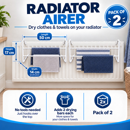 Bar radiator airer white - 2,