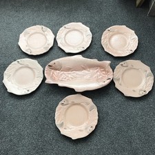Vintage Melba Ware Wain & Sons Longton Fish Platter and 6 x Dinner Plates 1930's