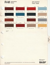 1984 FORD TRUCK F-150 PICKUP BRONCO AND VAN PAINT CHIPS
