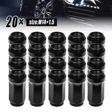 20X Alloy Wheel Nuts For Ford transit Custom 2013 > 2022 19mm Black Long M14x1.5