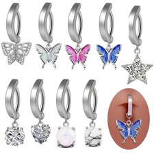 Belly Bar Butterfly Drop