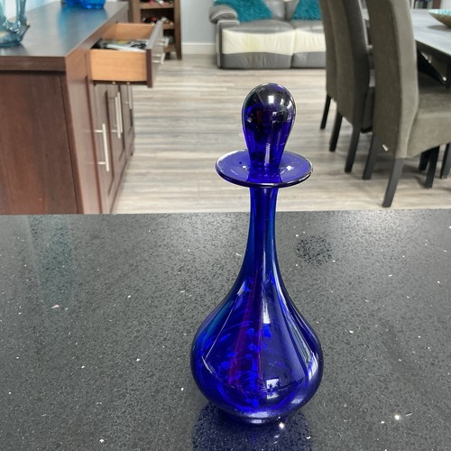 Bristol blue glass perfume - blue,