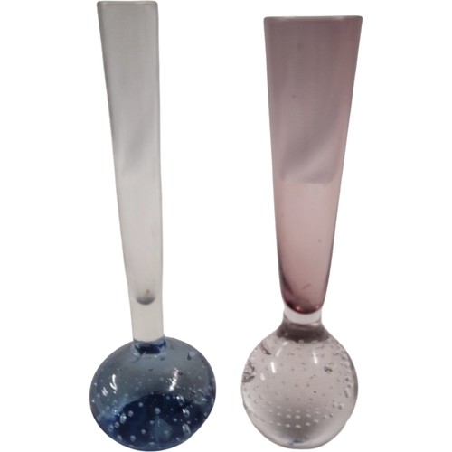Glass bud vases hand blown - hand,