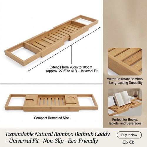 Habitat bamboo bath bridge - bamboo,