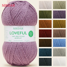 Sirdar Loveful Recycled DK - All Colours 100g Wool Yarn Craft Crochet Acrylic 
