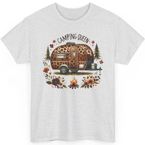 Camping queen shirt leopard - camping,