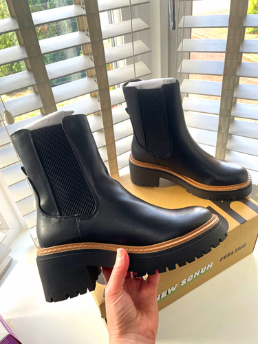 Schuh black leather chelsea - leather,