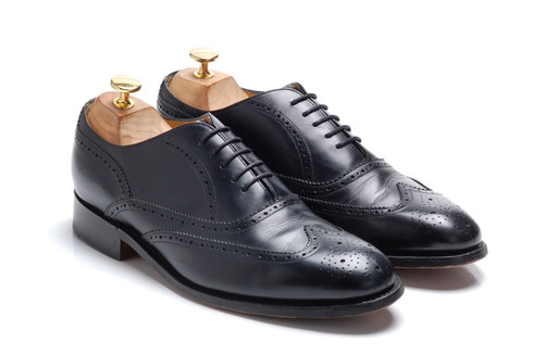 Barker black brogues - black,