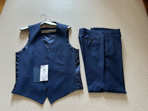 Moss bros navy waistcoat 40r - bros,