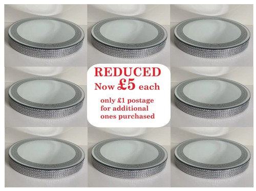 Round mirror candle plates - mirror,