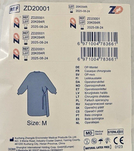 Disposable medical gown - x,