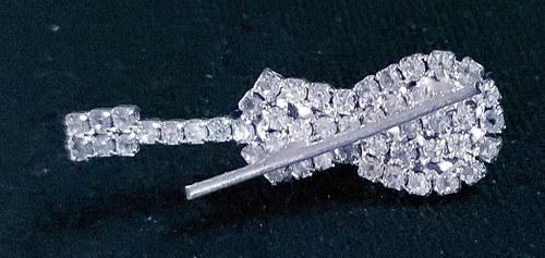 Violin brooch with bow viola - brooch,
