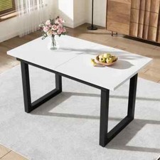 Expandable Dining Table, Industrial Style Dining Table, Rectangular Dining Table